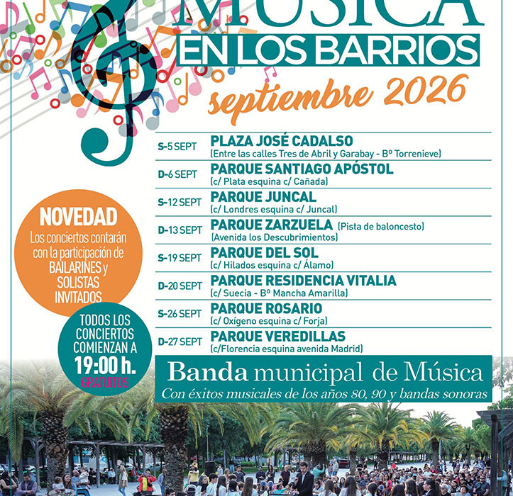 Programa Música en los Barrios del Ayuntamiento de Torrejón de Ardoz